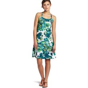 Prana Quinn Dress Size Small Racerback Purple Green Paisley Print Active Travel